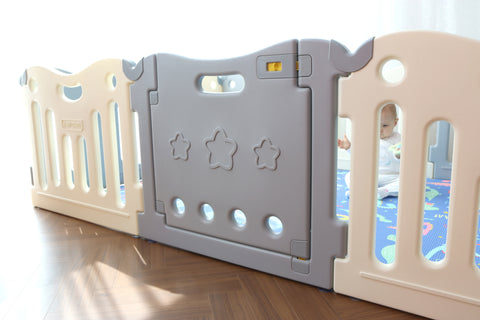 Baby care funzone baby playpen in grey online