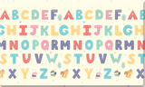 Reversible Dwinguler Playmat with Alphabet - Rainy Day - Large