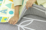 Reversible Baby Care Playmat - Sea Petals Grey - Medium