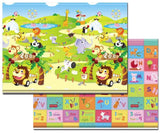 Reversible Dwinguler Baby Playmat - Zoo - Alphabet on the Reverse Side